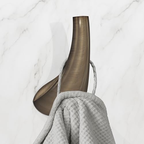 Image of Plantex Smero Pure Brass Made Hooks for Hanging Clothes and Towel in Bathroom /Robe Hook /Hanger for Living Room - Contrive (Rich Antique)