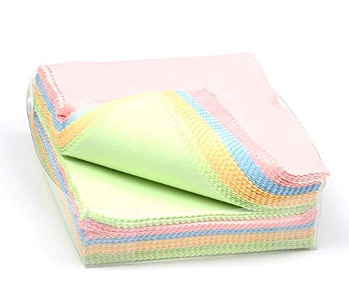 (ニカ)クリーニングクロス 大判サイズ クリーナークロス 角形 柔らかい キョンセームクロス拭きクロス 10枚セット くもり止めクロス メガネ拭き 液晶画面保護 A