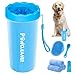 Professional 7 in 1 Dog Paw Cleaner for Dogs & Cats - Includes 1 Portable Paw Washer, 1 Bath Brush, 2 Dog Toothbrushes and 3 Absorbent Towels Note: Fits Paws 2.5 to 3.5 Inches Wide (Large, Blue)