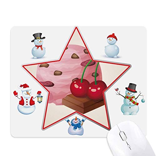Tapis de souris glace chocolat cerise pour un bureau cosy et chaleureux