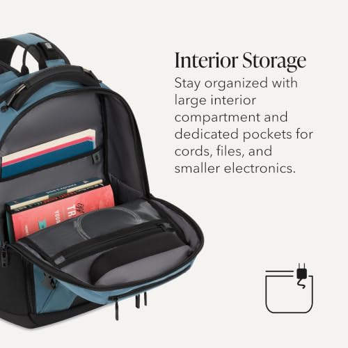 Image of SwissGear Travel Tech Pro Laptop Backpack - Fits Laptops up to 16 inch - ScanSmart TSA-Friendly Backpack with Multiple Organizer Pockets - Blue