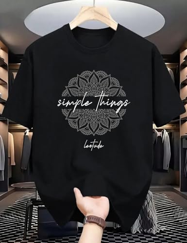 Image of LEOTUDE Men'S Regular Fit Printed T-Shirt | Cotton Blend | Half Sleeve |