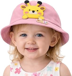 Yanwenx Baby Bucket Hat for Boys & Girls (6 Months–5 Years) | Cute Cartoon Sun Hat | Summer Beach Cap | UV Protection Suns... Price In India