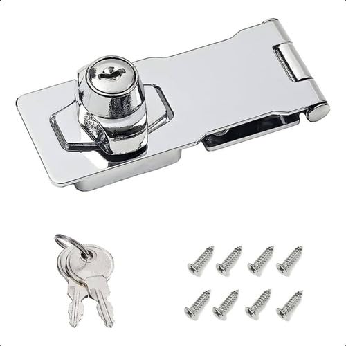 Tranca Porta Fechadura Armário Trava Com Chave Casa Janela