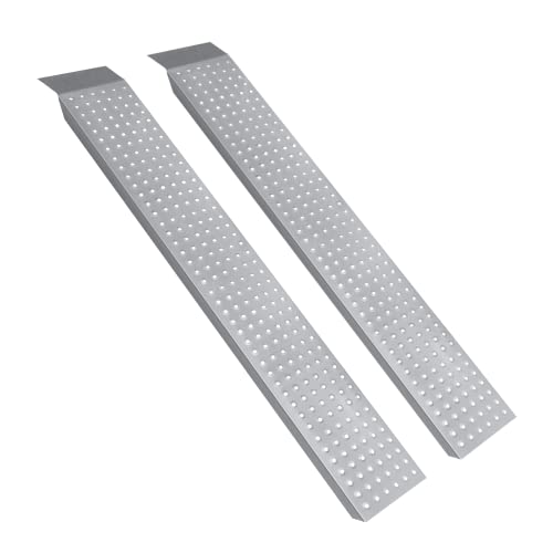 AufuN Auffahrrampe aus Verzinkter Stahl 2 Stück Laderampe bis zu 400 kg, Antirutsch Verladerampe Laderampen für Anhänger Motorrad ATV Quad, 135 x 23 x4.5 cm