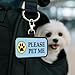 Please Pet Me ID Patch Tag - Clips to Service Dog Vest, Therapy Dog Vest, Harness, Collar, Leash, or Carrier