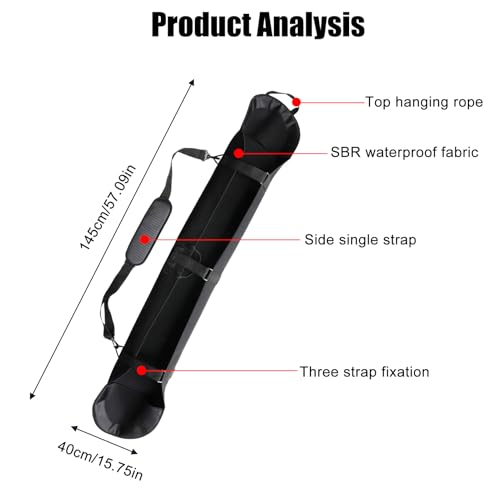 Funda de snowboard para avión con bolsa de viaje acolchada reforzada e impermeable portátil 5