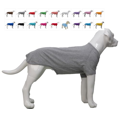 Lovelonglong Bulldog Clothes Dog Clothing Blank T-Shirt Tee Shirts for French Bulldog English Bulldog American Pit Bull Pugs 100% Cotton Skin Care Gray B-L