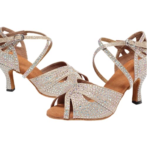 Chaussures de danse latine avec strass et semelle souple de Tango - 3