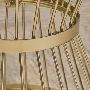 Image of Furniture for The Living Room and Office: Coffee Table, Center Table, Storage Basket, Wire Basket with Metal Top, Bedside Table, Side Table Gold