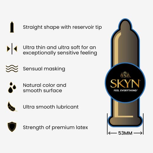 Image of SKYN Elite Condoms, Latex-Free, Lubricated | Ultra-Thin | Extra Lube | 12 Count | Pack of 2