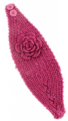 HB-16 NY Deal Knit Winter Headband Ear Warmer, Fuschia