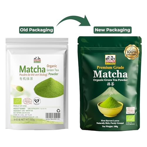 Double Dragon | 100% Organic | Premium Matcha Green Tea Powder – 100g | Japanese Stone-Ground Method | Smooth, Vibrant & Antioxidant-Rich | Ideal for Tea, Lattes, Baking, Smoothies - Image 7