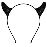 leiwo Glitter Devil Horn Headband, Halloween Hair Hoop Cute Handmade Accessories for Fancy Dress Par