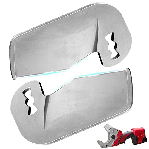 Image of 2Pack 48-44-0405 M12 Replacement Shear Blade Compatible with Milwaukee, PVC Plastic Pipe Replaceable Blade for 2470-20, 2470-21 Shear Tool, Cuts PVC, ABS, CPVC, PEX Tubing Rubber Hose