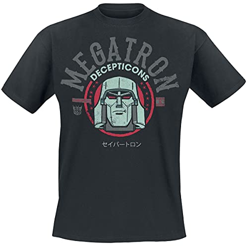 T-Shirt Transformers Megatron Homme Noir en coton idéal pour vos sorties geek et décontractées