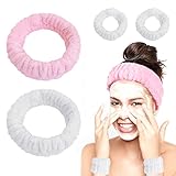 diadema pelo maquillaje 【USO】 La diadema es adecuada para el lavado facial, spa, deportes, correr, yoga y baño, utilízala para mantener tu cabello limpio, aleja tu cabello de tu cara, ayuda a mantener tu cabello en su lugar sin cansarte la cabeza.