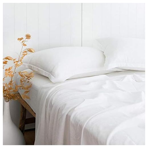 PANDATEX White Linen-Textured Bed Sheets Set, Bamboo Rayon, Cotton, Linen Blend Bed Sheets King Size, Soft Cool & Breathable for Hot Sleepers,Durable Natural Organic Bed 15'' Deep Pocket - 4 Piece