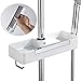 Produktbild OLEAH Ohne Bohren Duschablage für die Duschstange Badezimmer Dusche Rack Verstellbar Höhe, Badezimmer Regal mit Schaber, zur Reinigung von spiegelglasfenstern Für Duschstange von 22 - 25mm