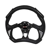 Rxmotor Universal Fit 320mm JDM Battle Racing Steering Wheel New - Acura Honda Toyota Mazda Mitsubishi etc (BLACK)