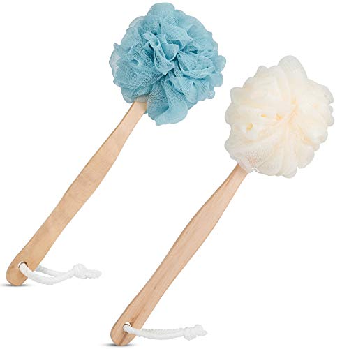 EAONE 2 Pack Long Handled Loofah Sponge Back Scrubbers for Showering