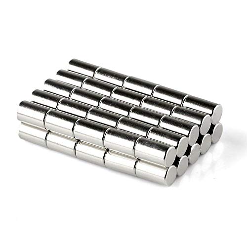 Magnetic Pins Tacks Sticks Adhesive Holder Lifter Fastener 6x10mm Cylinder Rod Magnets (50 Pack)