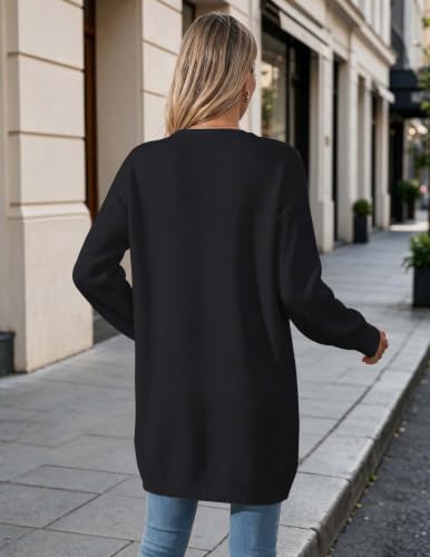 Image of Oversized Long Cardigan Sweaters for Women Cute Heart Fall Coats Outfits | Soft Knit Long Sleeve Cardigans, Winter Fall Clothes, Dressy Casual Office Work Teacher Outfits