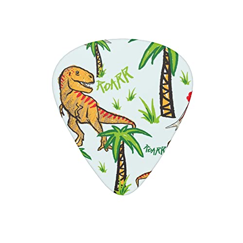 Lot de 12 médiators pour guitare électrique et acoustique Motif dinosaure Vert - Les Beatles, Paul McCartney, John Lennon, RIngo Starr, George Harrison Lot de 12 médiators pour guitare électrique et acoustique Motif dinosaure Vert