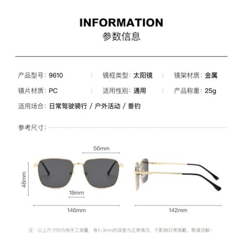 Lunettes de soleil métal avec verres teintés ultra légères pour l'été