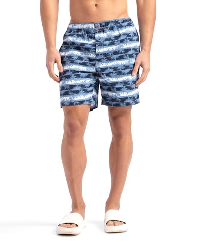 Image of Jockey US57 Men Super Combed Mercerized Cotton Woven Printed Boxer Shorts with Side Pockets (Prints May Vary)