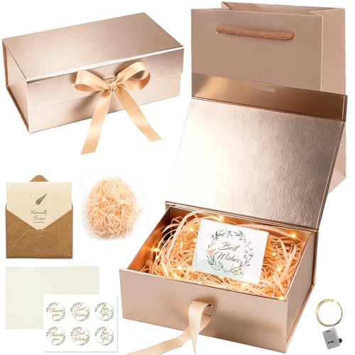 Geschenkboxen,Geschenke Box 32.5x23x10.5 cm,Geschenkbox mit Schleife,Party Favor Box,Geschenkverpackung Box,Luxus Große Magnet-Geschenkbox,für Hochzeit,Geburtstag,Weihnachten,Jubiläu