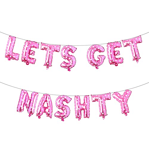 Multicolor Lets Get Nashty Balloons Nashville Bachelorette Party Decor Nash Bash Bachelorette Party Decorations Lets Get Nashty Sign Nashville Party Supply (LETS GET NASHTY Pink Heart)