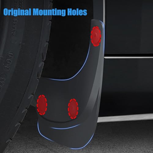 Image of Car Mud Flaps Splash Guards Fenders for Tesla Model 3 2024 Highland Mudflaps Protector Exterior Accessories 4 Pack