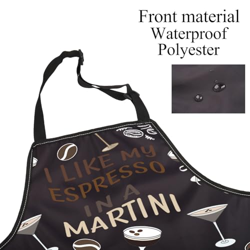 Tablier Espresso Martini cadeau barman original taille unique de cuisine - 3