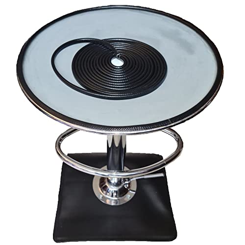 4 Patins De Protection pour Tabouret Bar Rond Ajustable/Pied De Chaise Anti Rayure/Joint en U Couleur Noir Linatrile/Materiau De Qualité Industrielle 5.35 Mètres A Profil Etroit