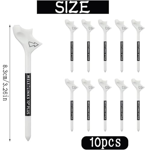 Golf Tees aus Kunststoff, 10 Stück Kunststoff Cup Form Golf Tees, Golf Tees Kunststoff Tee, Professionelle Golf Tees, langlebigere und stabilere für Rasen im Freien, Golfplatz, Herren, Damen, Kinder