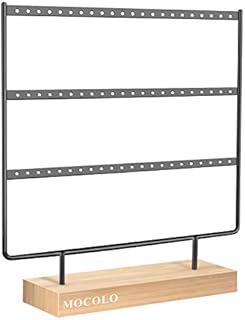 Mocolo Earring Organiser, Earring Display Stand, Earring Holder for Hanging Earrings (66 Holes & 3 Layers)
