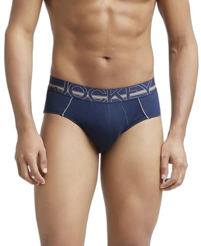 Image of Jockey US14 Men Super Combed Cotton Solid Brief with Ultrasoft Waistband (Colors & Prints May Vary)