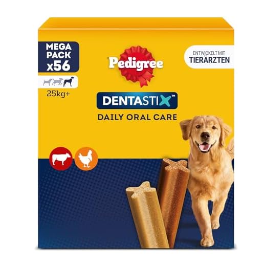 Hansepet Hähnchenfilet Stangen schonend getrocknet fettarm gut bekömmlich ca. 12 cm 7 Pedigree DentaStix Daily Oral Care Zahnpflegesnack für große Hunde – Hundeleckerli mit Huhn- & Rindgeschmack für jeden Tag – 1 x 56 Stück