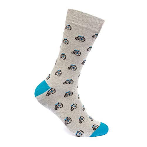 Image of Mint & Oak Printed Crew Socks For Men, Soft Cotton Calf Length Socks, Colorful Sock Gift For Men, Anti-Microbial & Odour Free, Funky Socks - Gift Box of 3