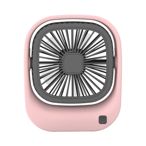 ALCXAZS Ventilador portátil Ventiladores de aire ajustables de bajo ruido mano Refrigeración antideslizante, Rosado