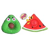 Ainiv Jouets à Bulles Soft en Peluche, Jouets Anti-Stress Fidget en Silicone, 2PCS Avocat Pastèque Bulle Doigt Sensoriel Jouet, Popits Popper Jouets pour Enfants Adultes ADD OCD Autistic Autism