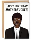 Sleazy Greetings Funny Happy Birthday Card For Men Women | Samuel L Jackson Rude Bday Card For Him Or Her | Dirty Adult Friend Birthday Card with Envelope