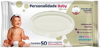 Toalha Umedecida Personalidade Baby Total Care Extrato de Algodão...