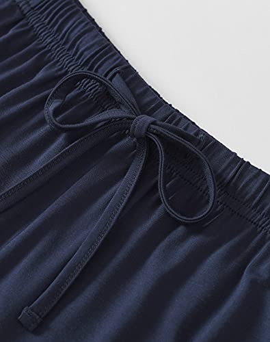 Esenchel Women's Plus Size Pajama Shorts Bamboo Rayon Sleep Shorts 3X Navy #TOP6