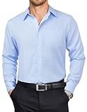COOFANDY Mens Dress Shirts Long Sleeve Plaid Button Down Shirt with Pocket Casual Business Shirt
