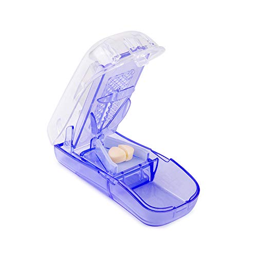BUG HULL Pill Cutter for Small Pills with Blade Guard, Tablet Splitter with Finger Protect Guard, Stainless Blade Medicine Slicer Cutting Drugs Cleanly