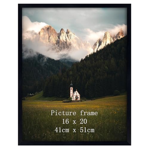 Giftgarden 16x20 Picture Frame Black, 16 by 20 Thin Poster Photo Frame for Wall Display, Single