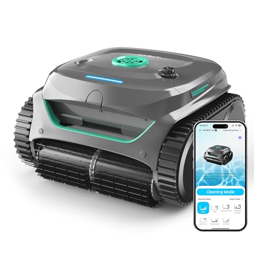 Image of (2025 New) WYBOT C2 Cordless Robotic Pool Cleaner, Wall & Waterline Cleaning, Automatic Pool Vacuum for Inground Pools, Dual Filtration, Max 180mins Runtime, App Control(Bluetooth Connect)