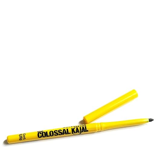 Maybelline NY The Colossal Kajal, Lápis de Olhos com Cor Ultra Intensa e Longa Duração 12H, À Prova de Manchas, Secagem Rápida, Aplicação Precisa, Preto, Volume Único
